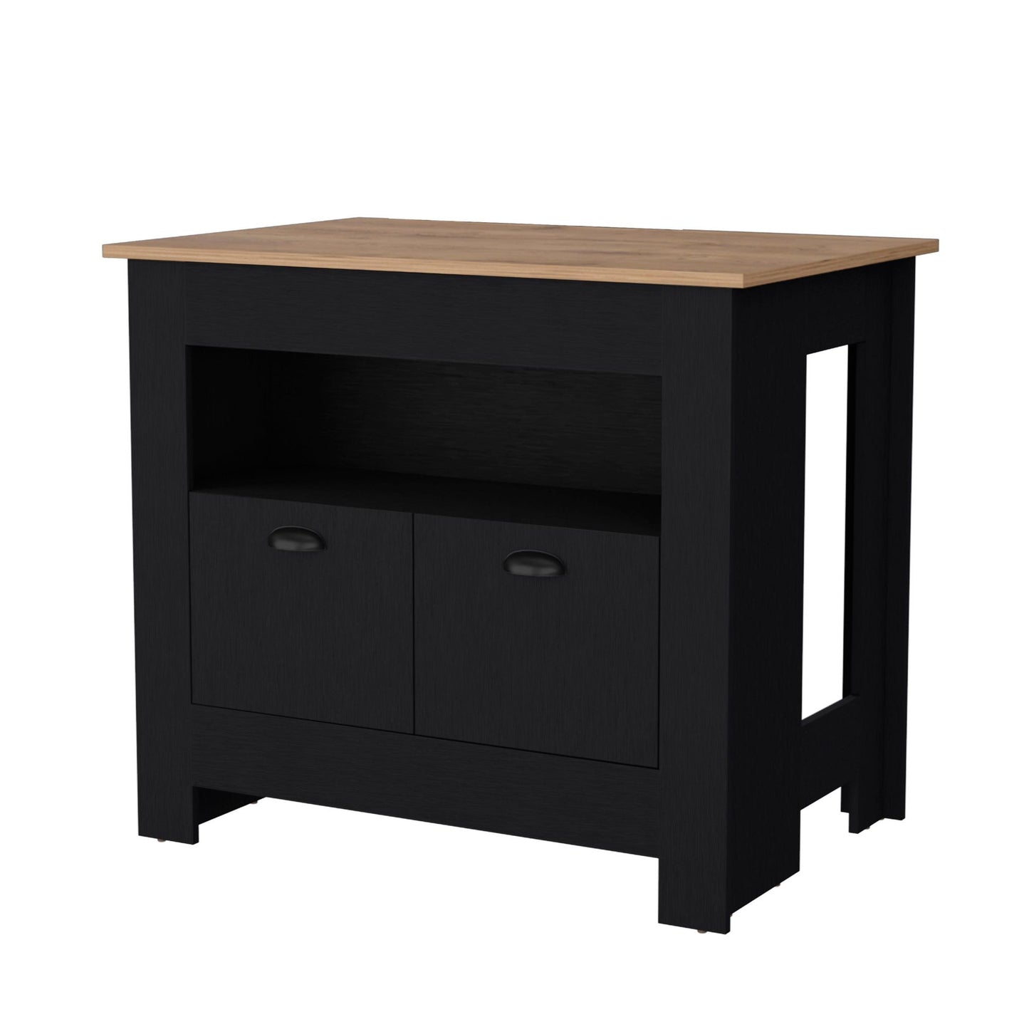 Wenge 2-Door Kitchen Island image 3