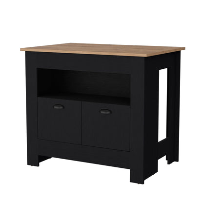 Wenge 2-Door Kitchen Island image 3