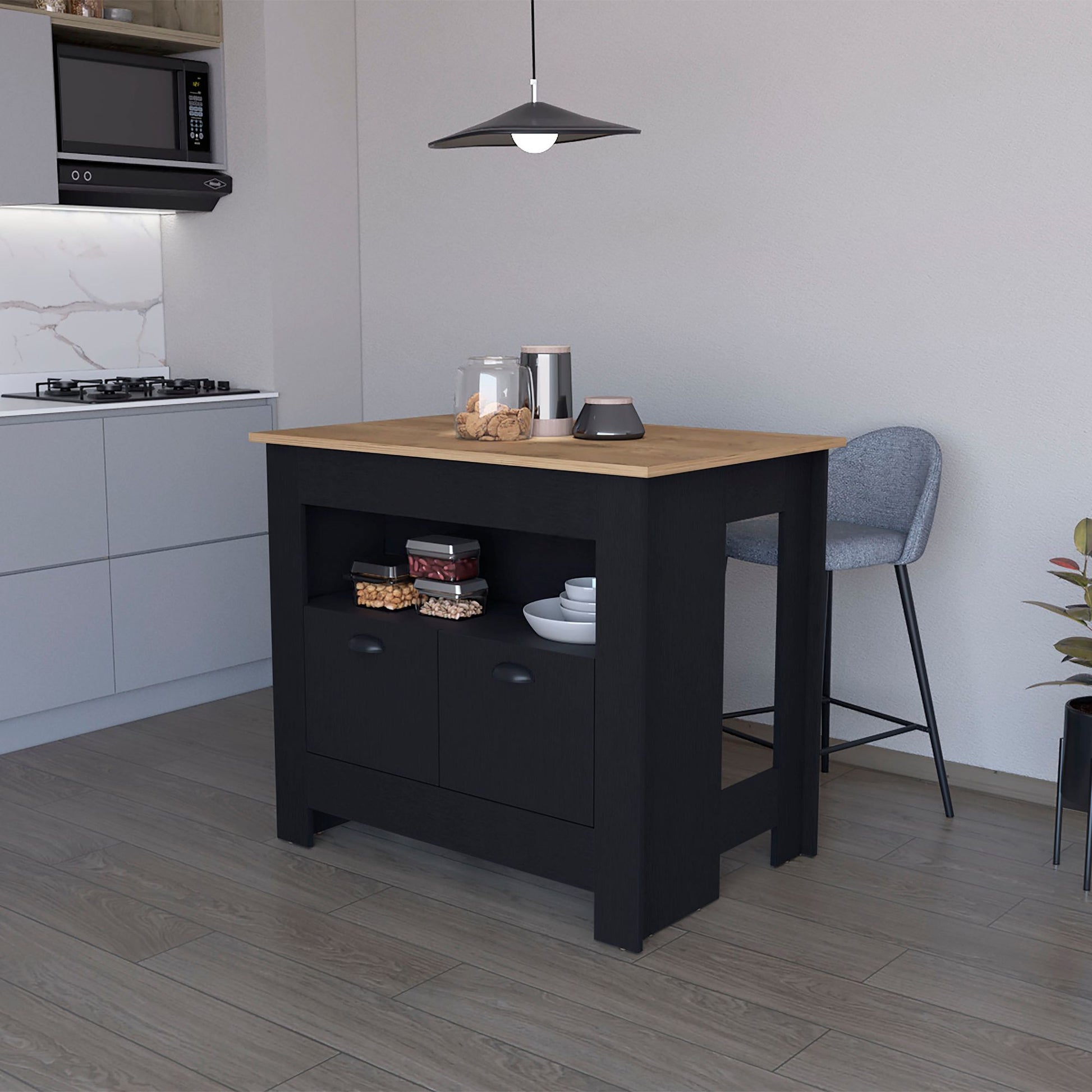 Wenge 2-Door Kitchen Island image 1