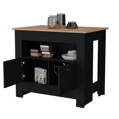 Wenge 2-Door Kitchen Island image 5