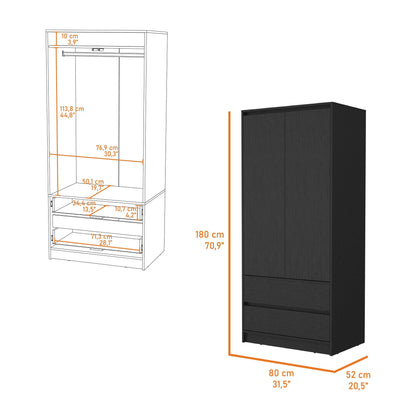 Wenge 2-Drawer Armoire image 5