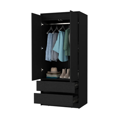 Wenge 2-Drawer Armoire image 4