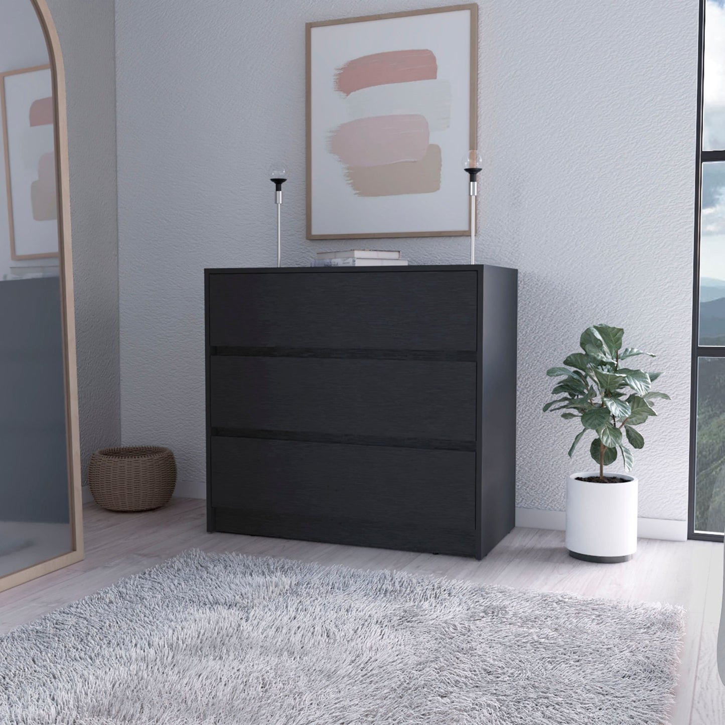 Wenge 3-Drawer Dresser image 1
