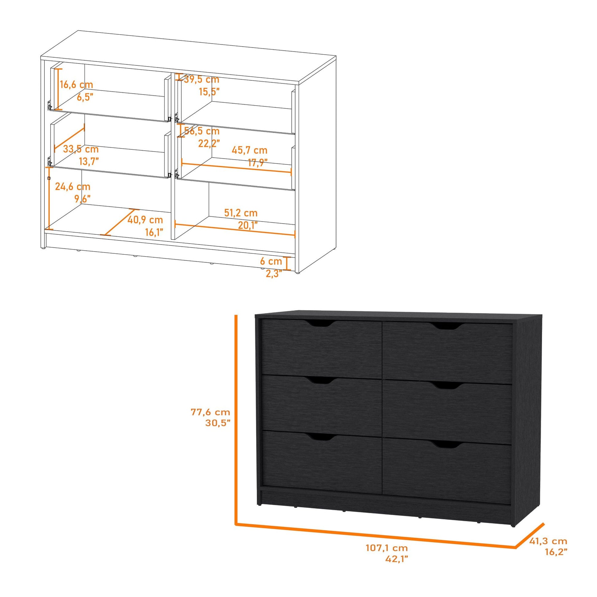 Wenge 4-Drawer Dresser image 8