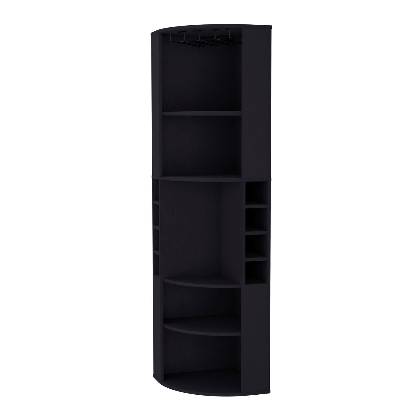 Wenge 5 Large Shelves Corner Bar Cabinet image 3