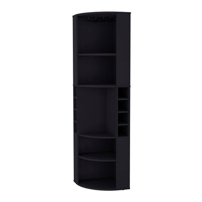 Wenge 5 Large Shelves Corner Bar Cabinet image 3