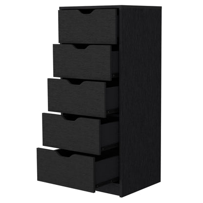 Wenge 5 Narrow Drawer Dresser image 4
