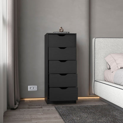 Wenge 5 Narrow Drawer Dresser image 5