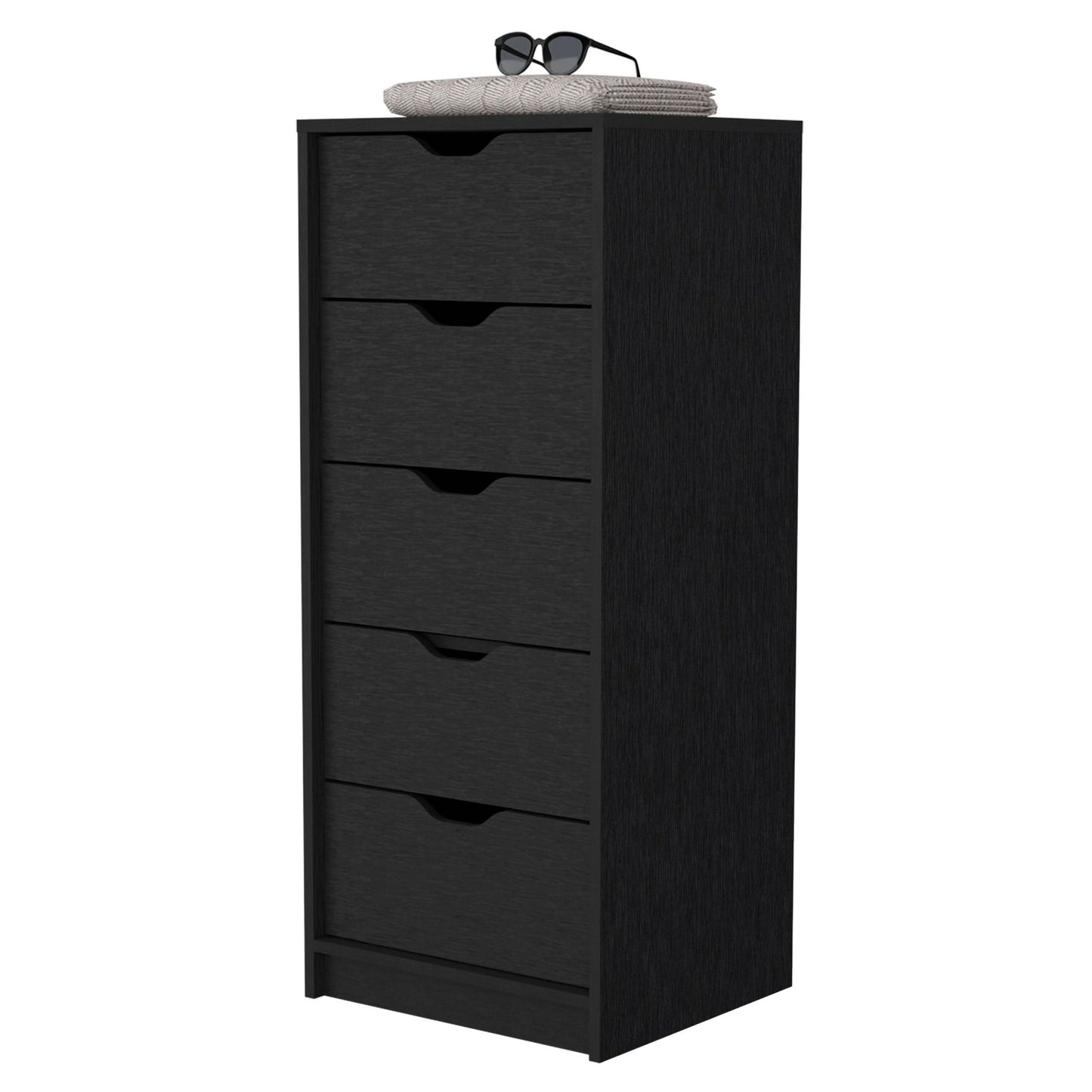 Wenge 5 Narrow Drawer Dresser image 3