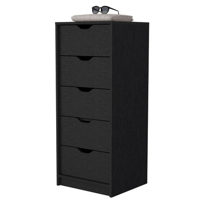Wenge 5 Narrow Drawer Dresser image 3