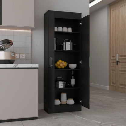 Wenge 5-Shelf Storage Pantry Cabinet image 5
