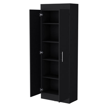 Wenge 5-Shelf Storage Pantry Cabinet image 3