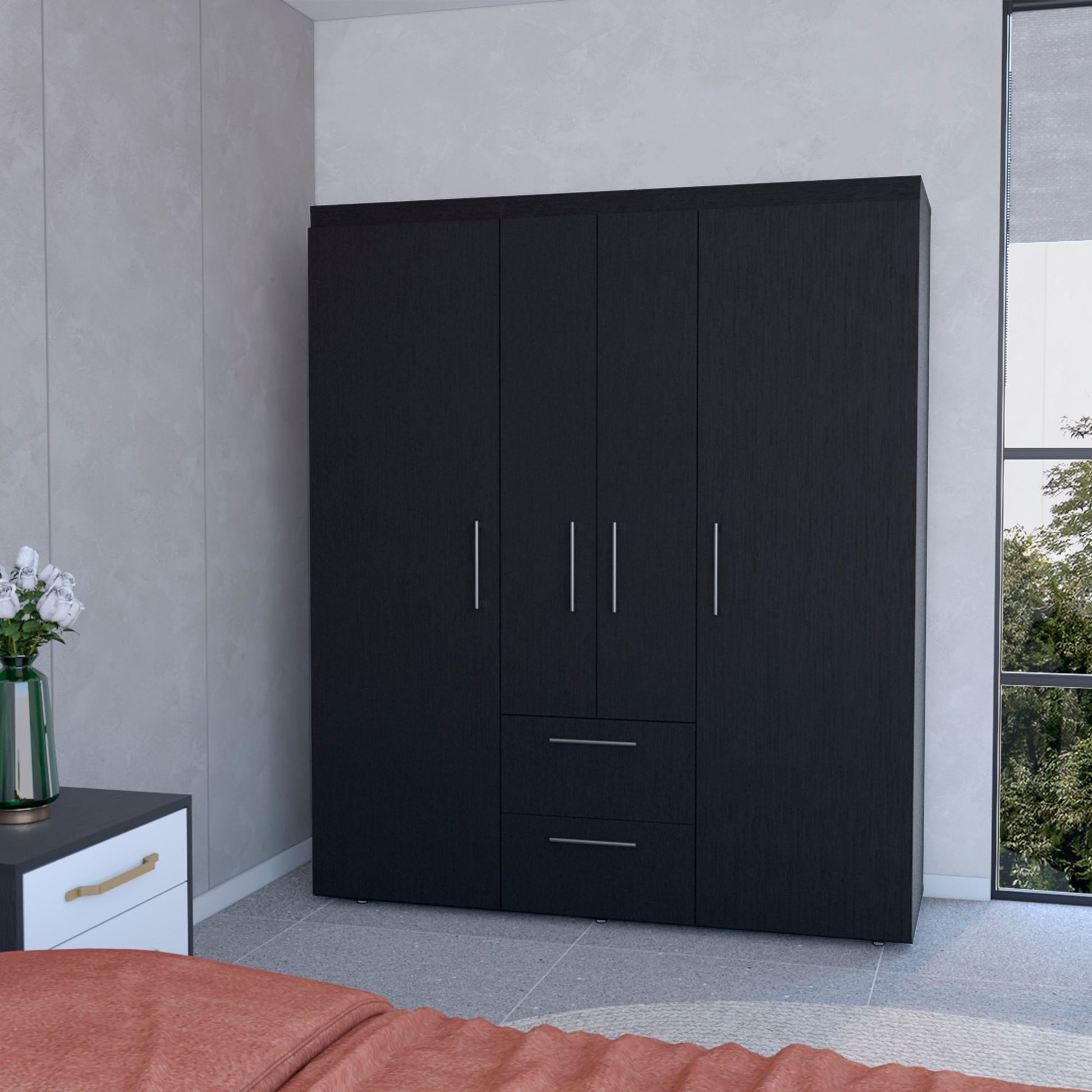 Wenge All-In-One 2-Door Armoire image 1