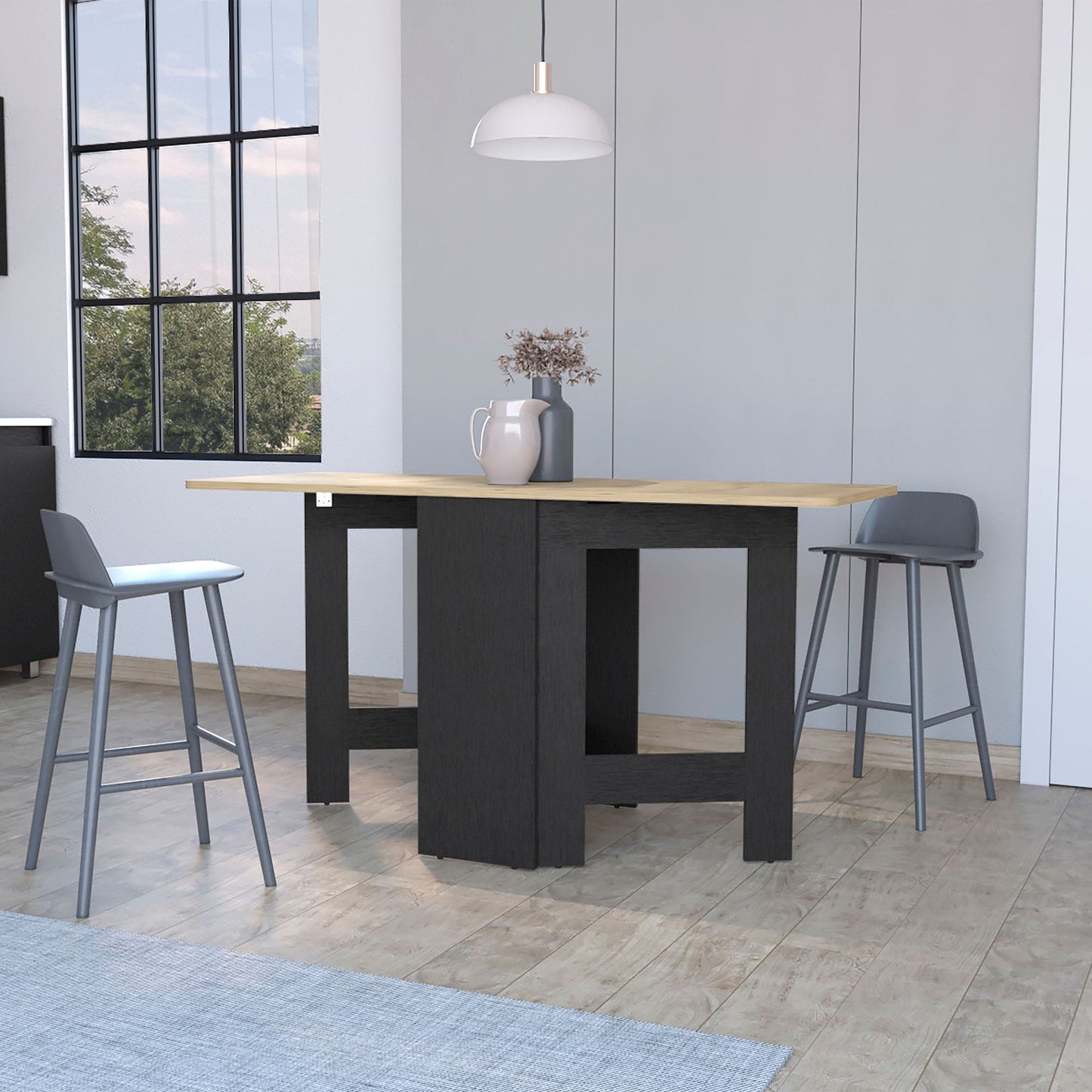 Wenge and Macadamia Folding Dining Table image 1