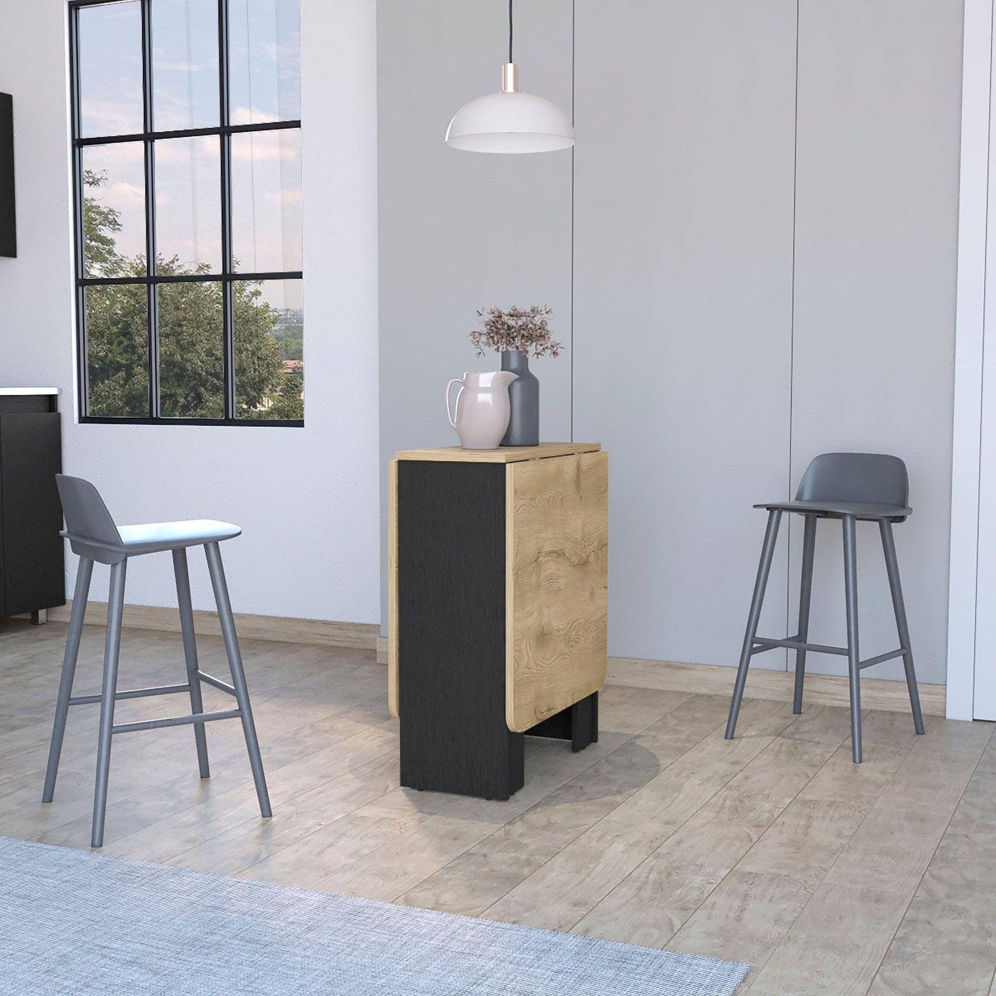 Wenge and Macadamia Folding Dining Table image 2