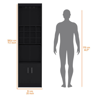 Wenge Bar Cabinet with Wine Storage image 6