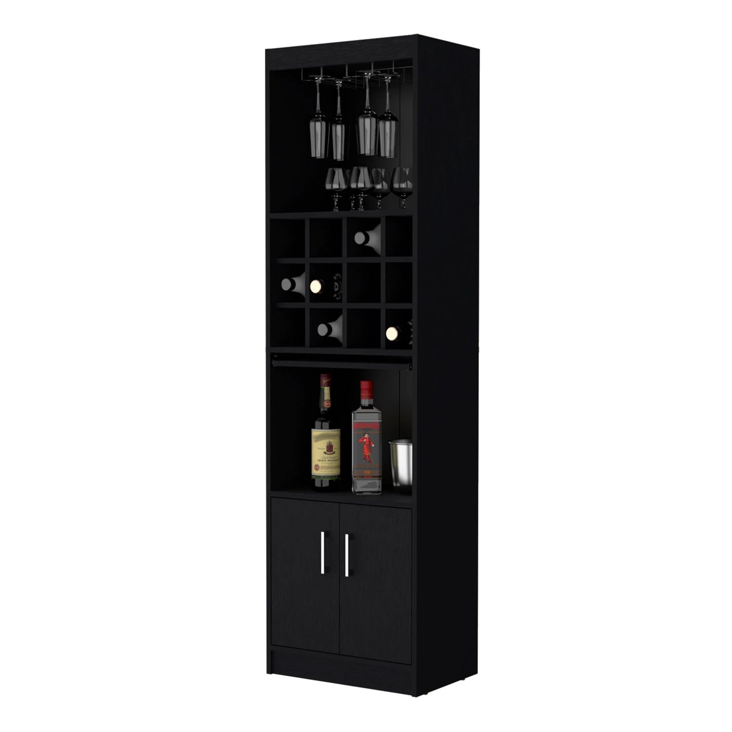 Wenge Bar Cabinet with Wine Storage image 2