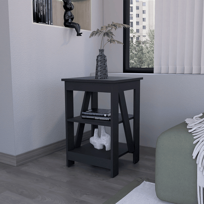 Wenge Table with 2 Shelves image 1