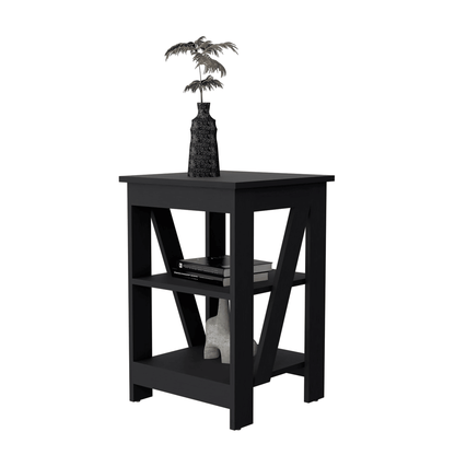 Wenge Table with 2 Shelves image 2