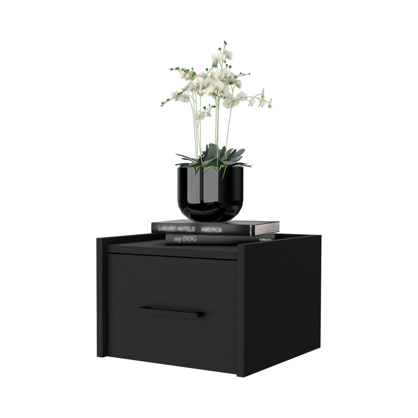 Wenge Wall-Mounted Floating Nightstand image 4