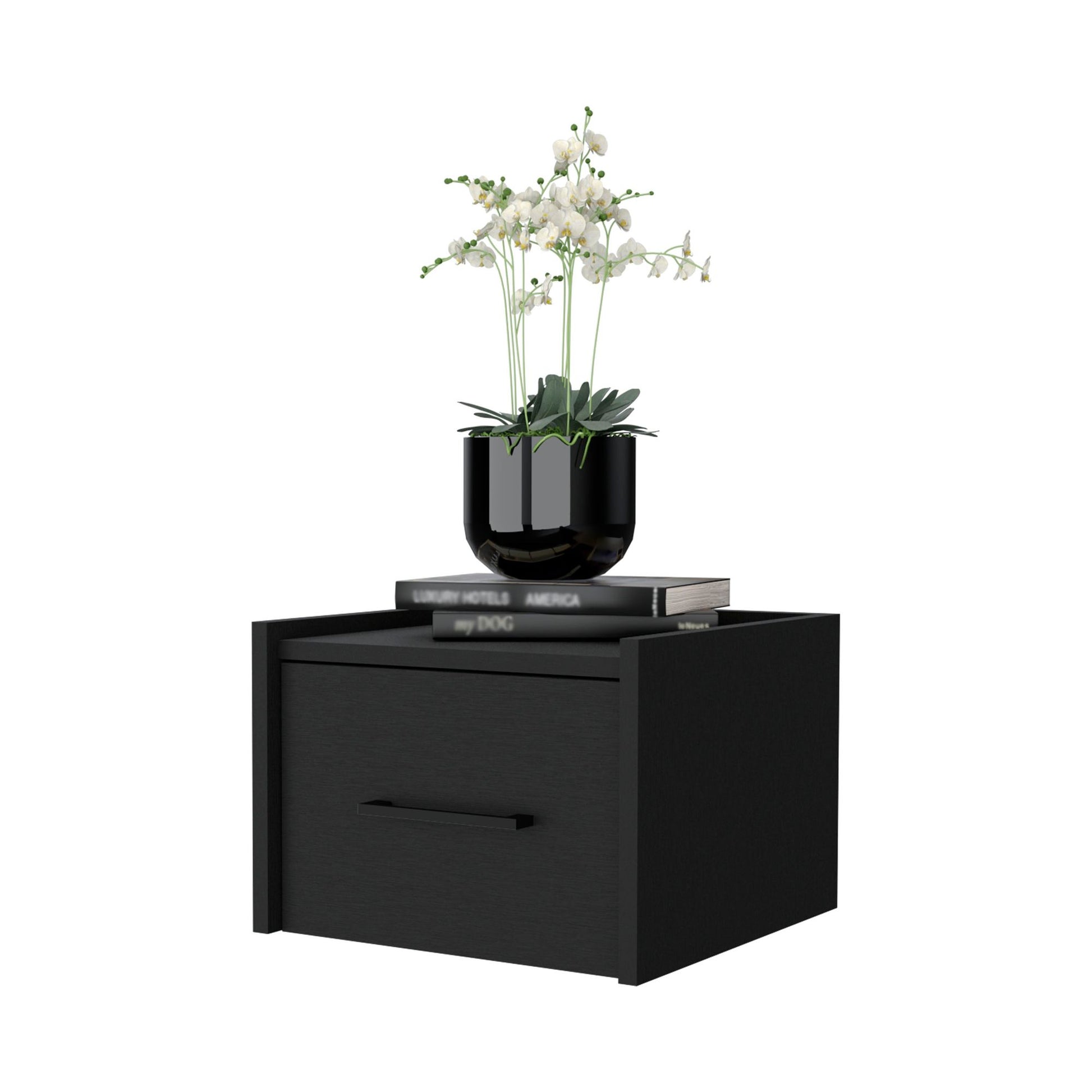Wenge Wall-Mounted Floating Nightstand image 4