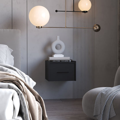 Wenge Wall-Mounted Floating Nightstand image 1
