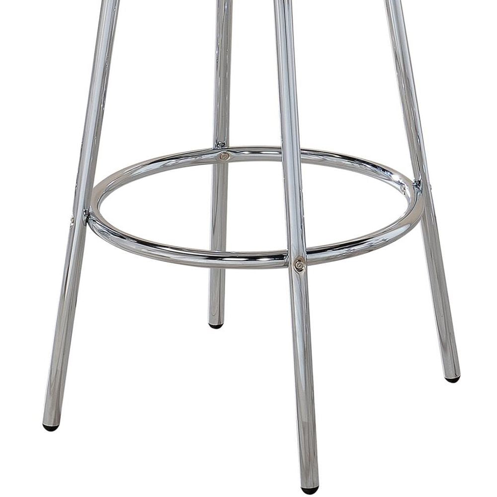 Werner Glossy White and Chrome Round Bar Table image 3