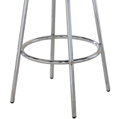 Werner Glossy White and Chrome Round Bar Table image 3