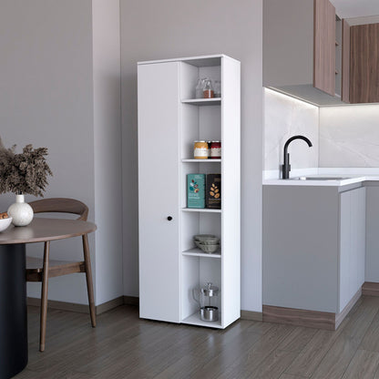 White 1-Door Multistorage Kitchen Pantry image 1