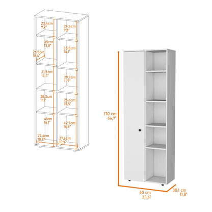 White 1-Door Multistorage Kitchen Pantry image 6