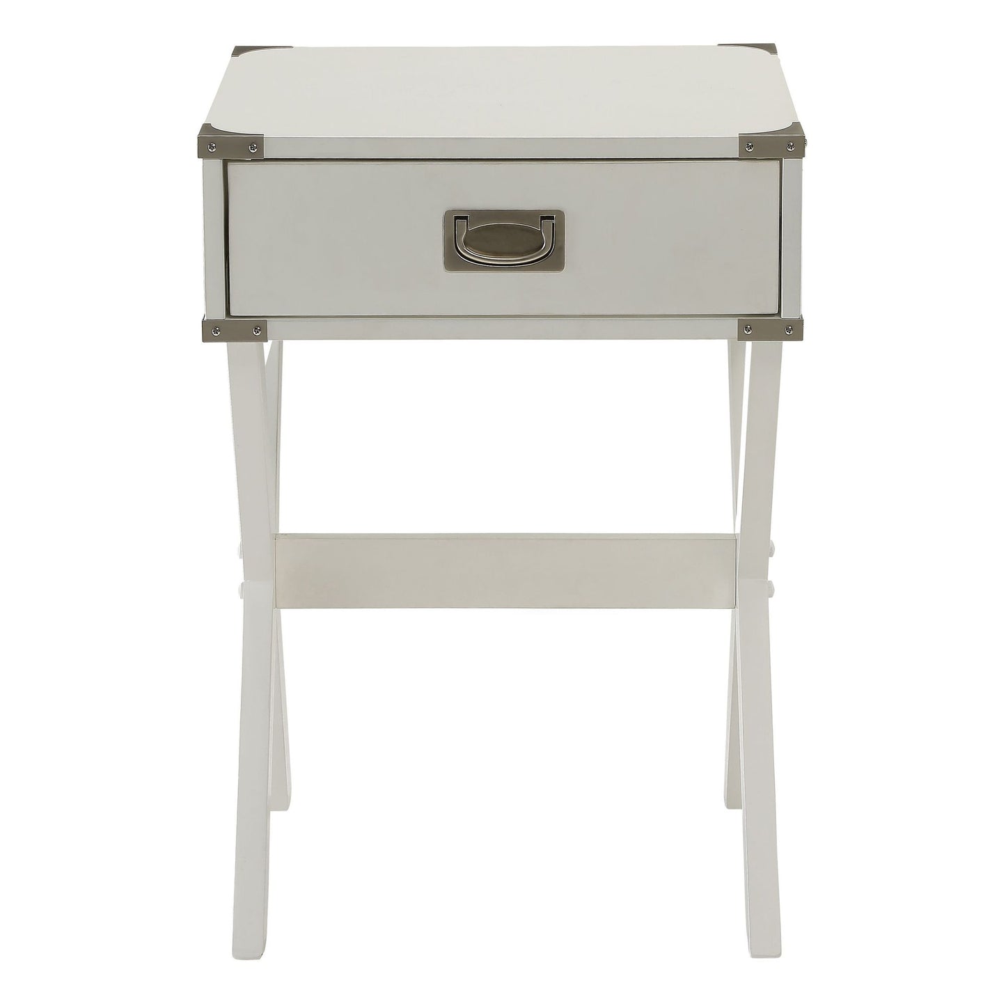 White 1-drawer End Table image 3