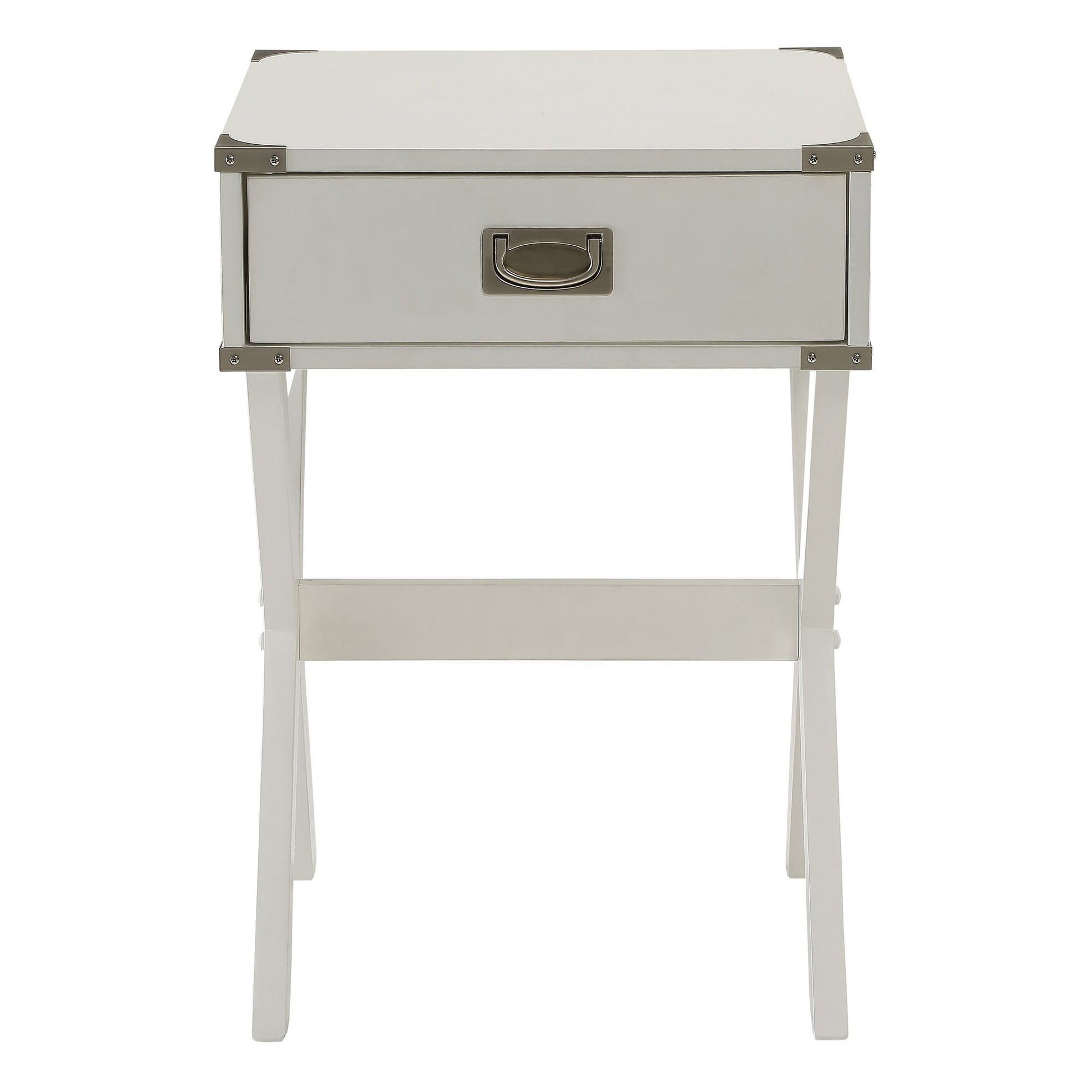 White 1-drawer End Table image 3