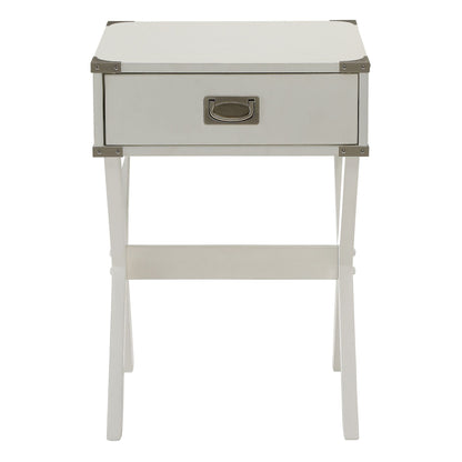 White 1-drawer End Table image 3