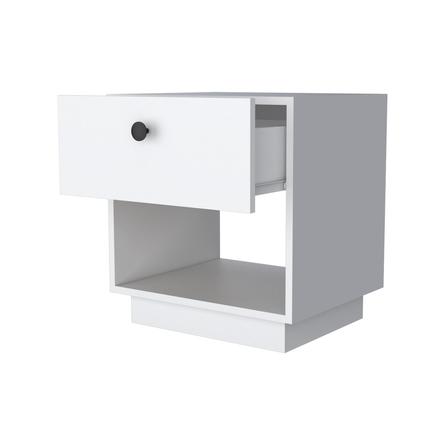 White 1-Drawer Nightstand image 4