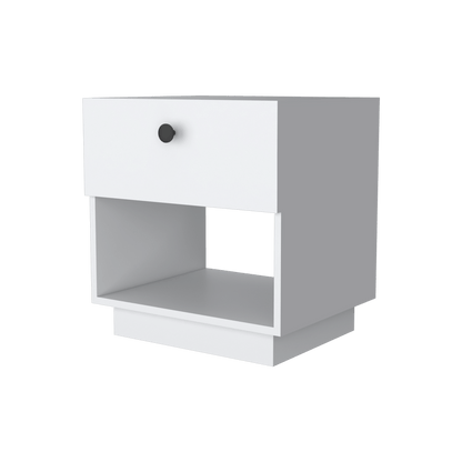 White 1-Drawer Nightstand image 3