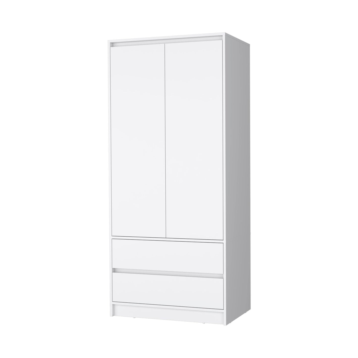 White 2-Drawer Armoire image 3