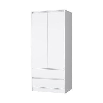 White 2-Drawer Armoire image 3