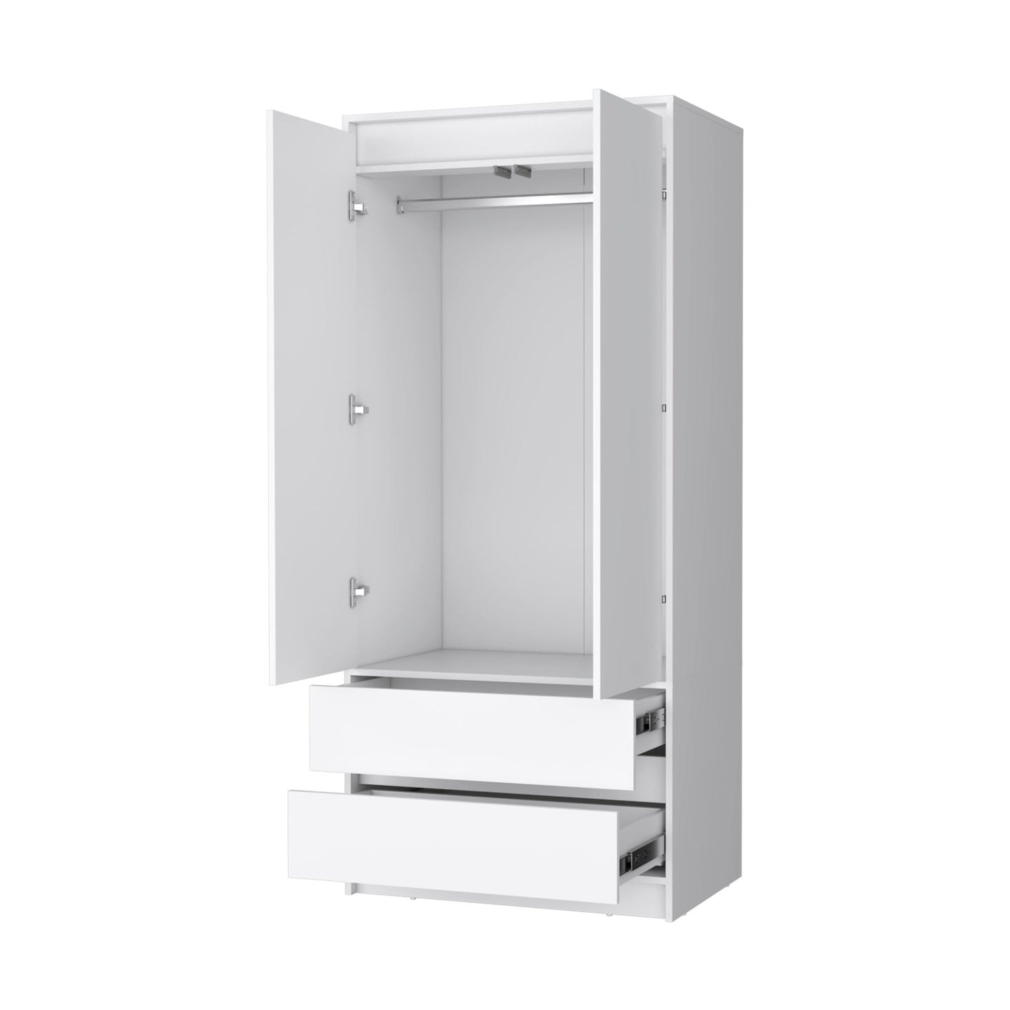 White 2-Drawer Armoire image 4