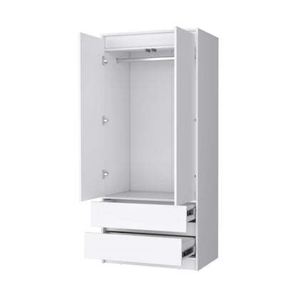 White 2-Drawer Armoire image 4