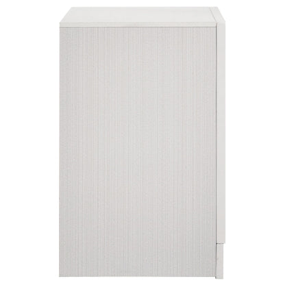 White 2-drawer Nightstand with Hidden Jewelry Tray image 5
