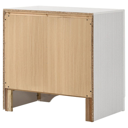 White 2-drawer Nightstand with Hidden Jewelry Tray image 7