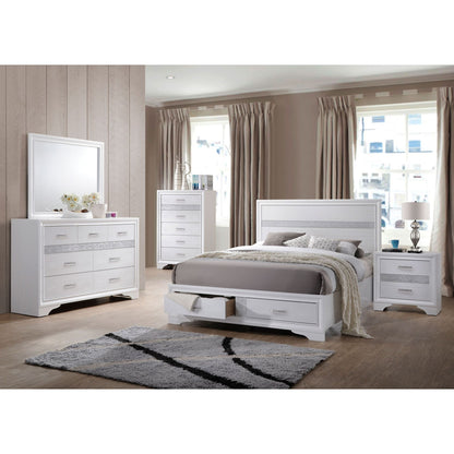 White 2-drawer Nightstand with Hidden Jewelry Tray image 13
