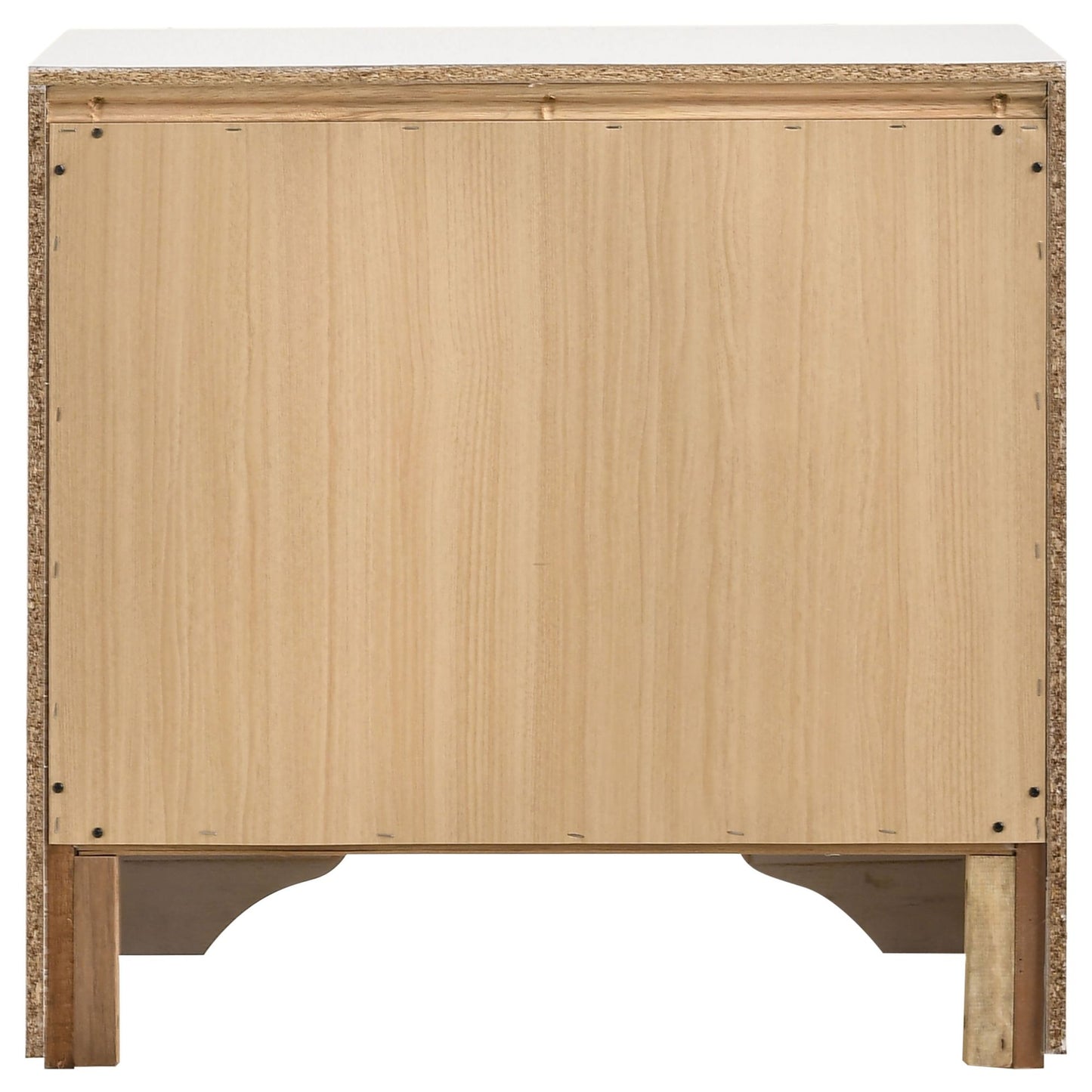 White 2-drawer Nightstand with Hidden Jewelry Tray image 9