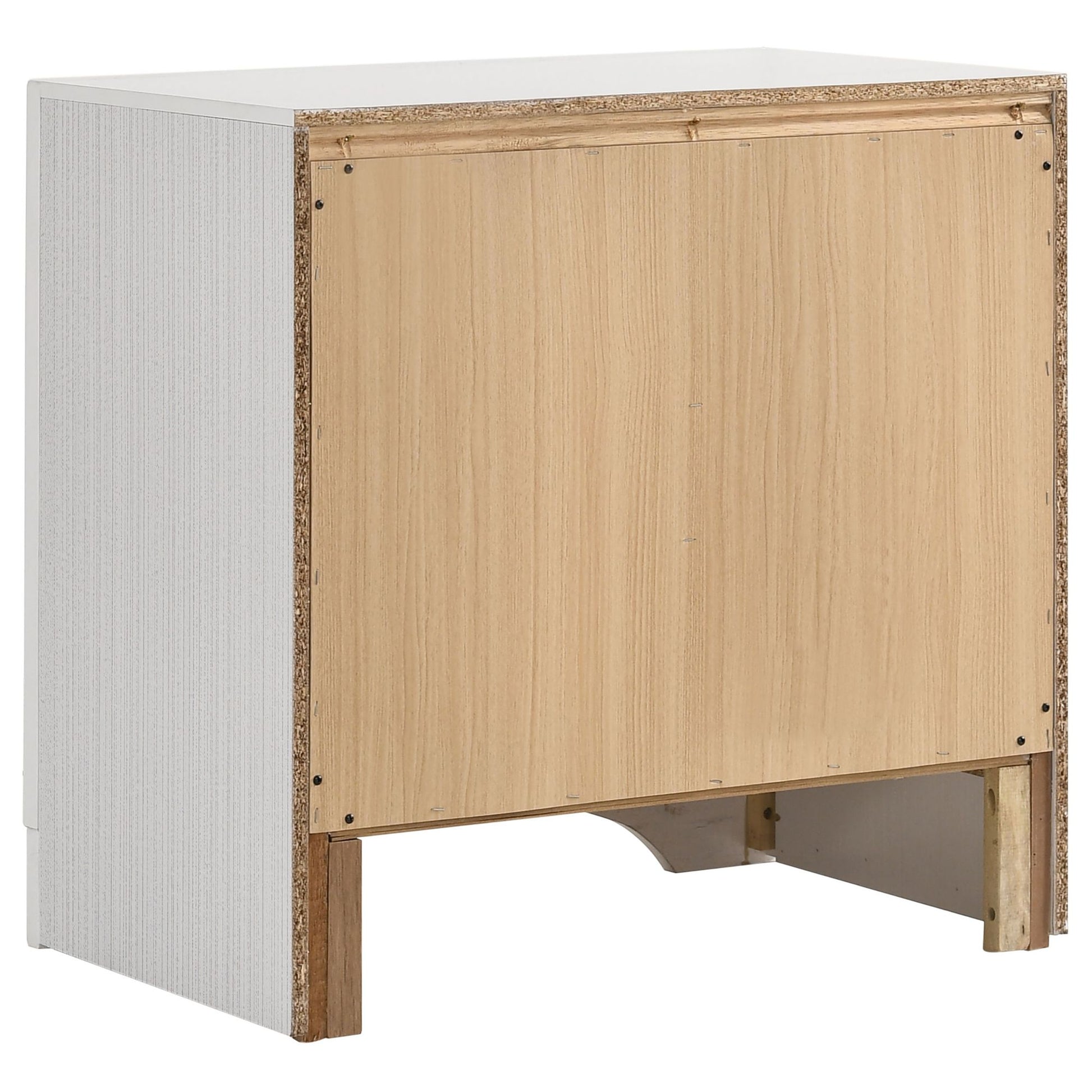White 2-drawer Nightstand with Hidden Jewelry Tray image 8