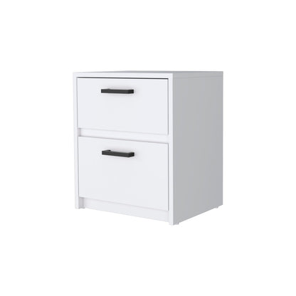 White 2-Drawer Nightstand image 3