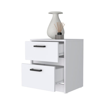 White 2-Drawer Nightstand image 5