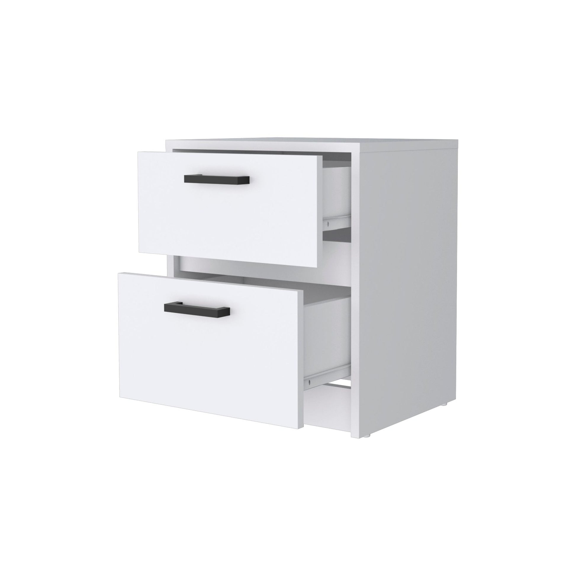 White 2-Drawer Nightstand image 4