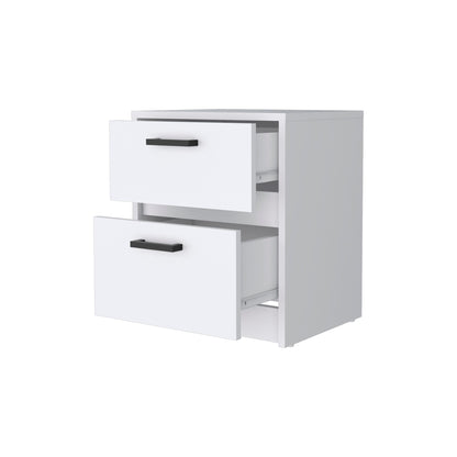 White 2-Drawer Nightstand image 4