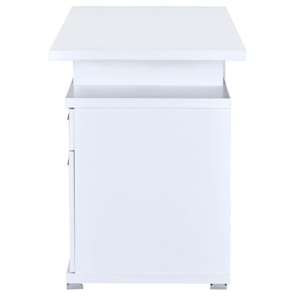 White 2-Drawer Reversible Office Desk image 7