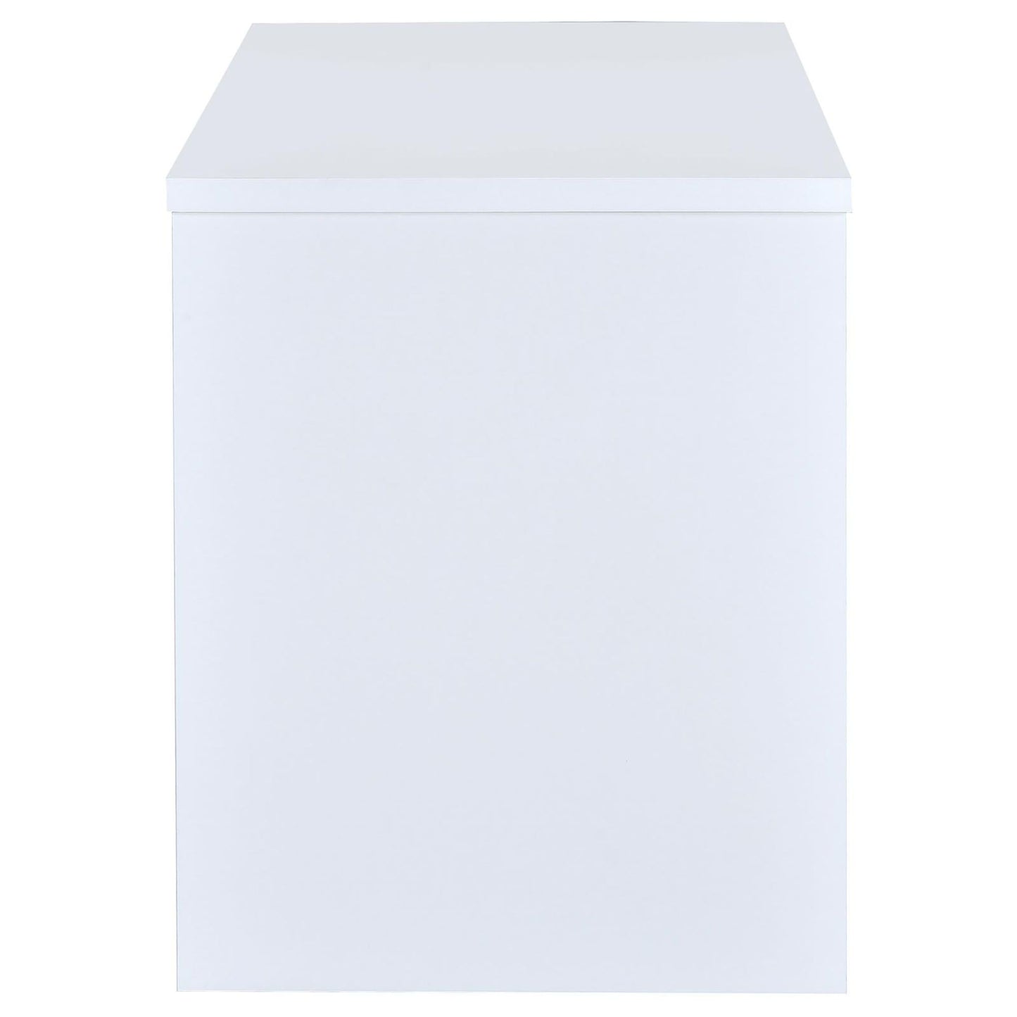 White 2-Drawer Reversible Office Desk image 8